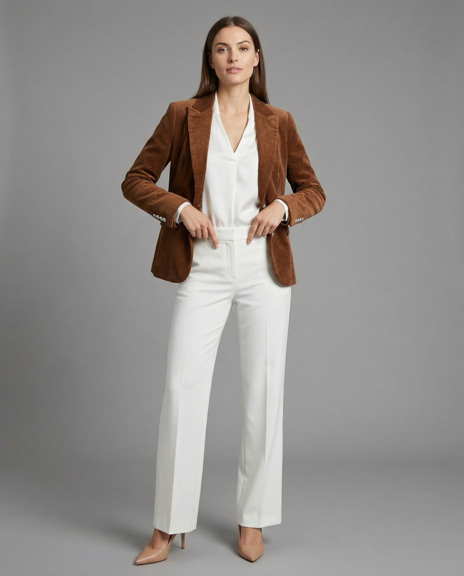 Damen Cordblazer mit Reverskragen