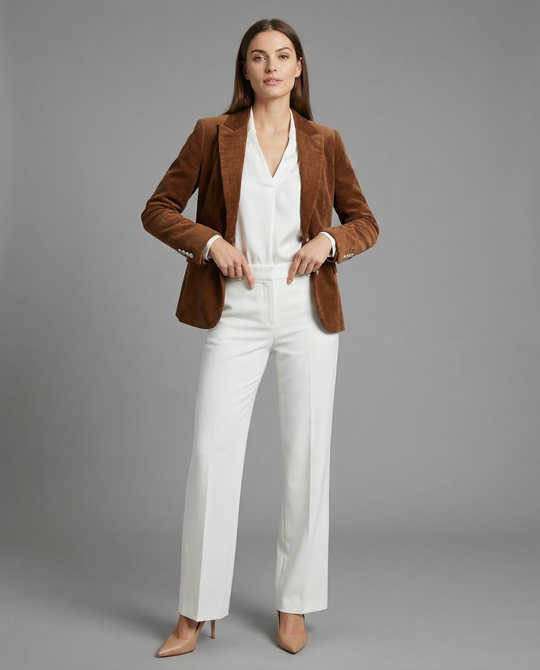 Damen Cordblazer mit Reverskragen