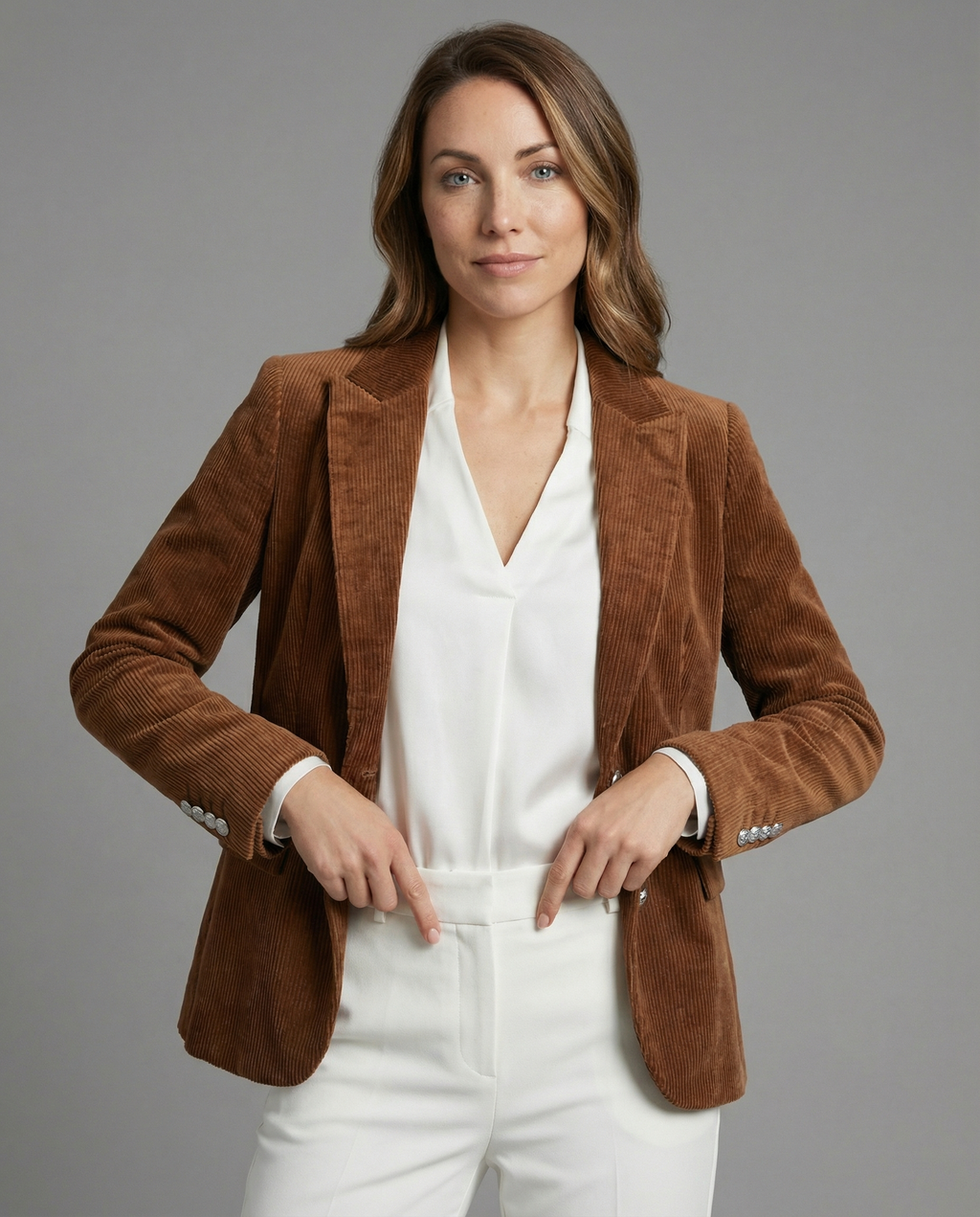 Damen Cordblazer mit Reverskragen