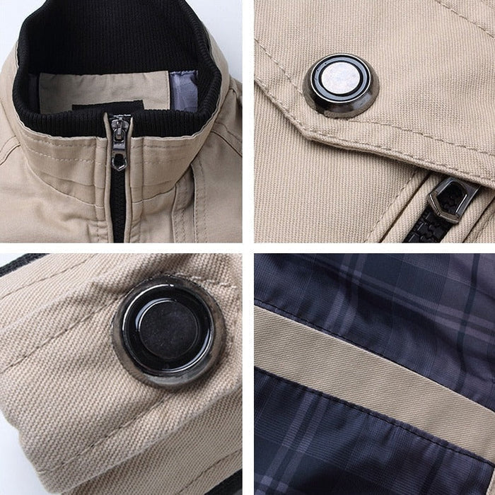 Übergangsjacke für Herren mit Reißverschluss und Brusttasche