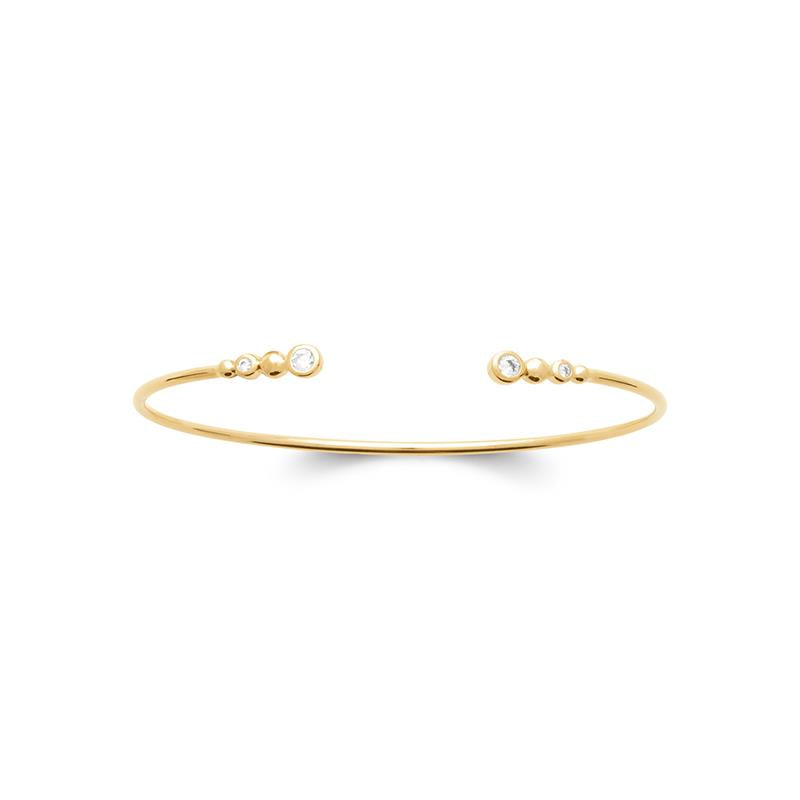 Offenes Armreif-Armband mit Zirkonia Vergoldet – Eleganz & Raffinesse | Shop Nory