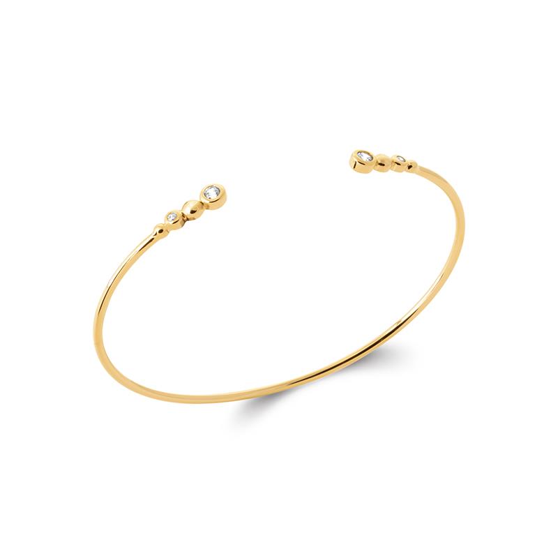 Offenes Armreif-Armband mit Zirkonia Vergoldet – Eleganz & Raffinesse | Shop Nory