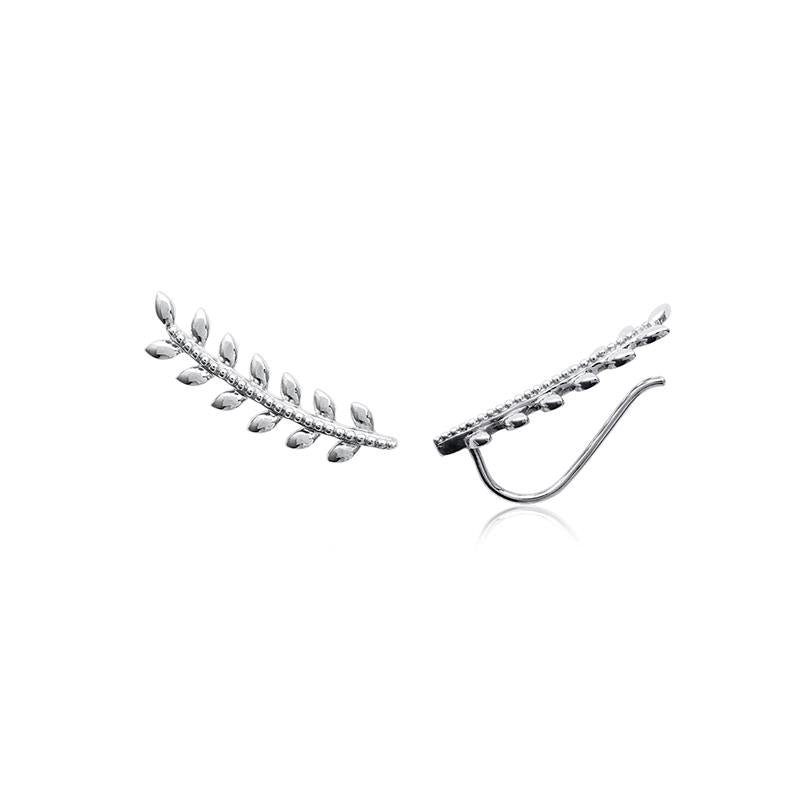 Ohrklemme Blätter aus Silber - Ear Climber - Ohrschieber Silber | Shop Nory