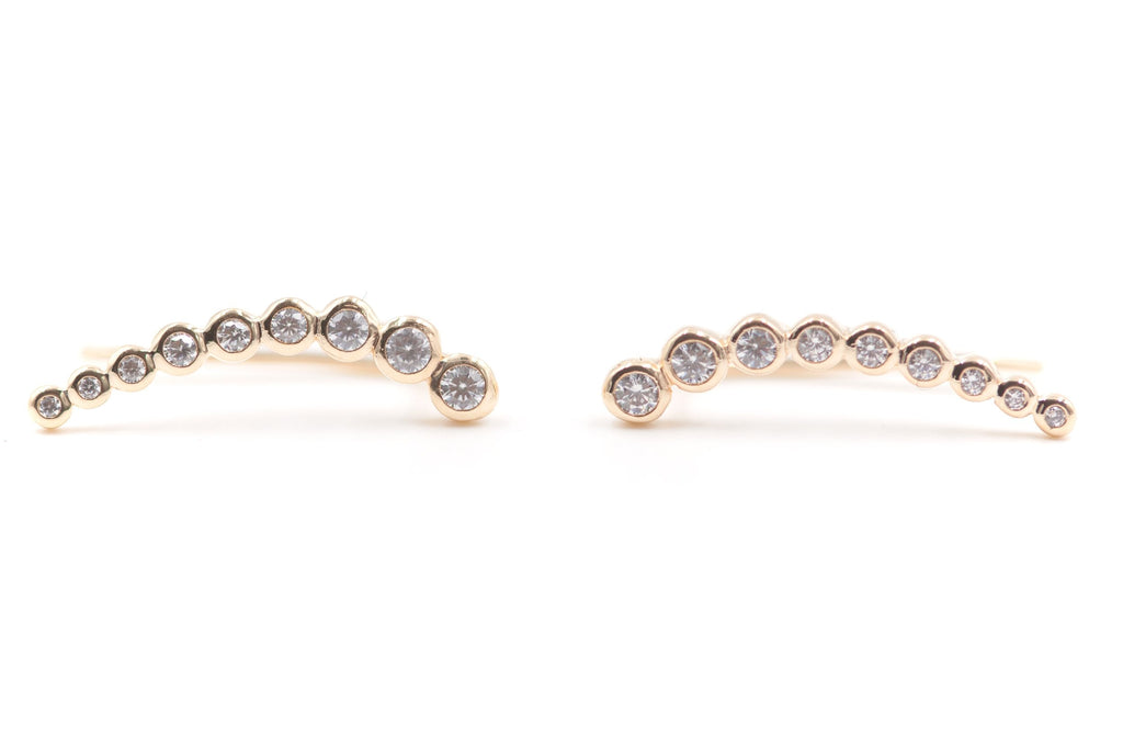 Ohrklemme mit Zirkonia Vergoldet - Ear Climber | Shop Nory