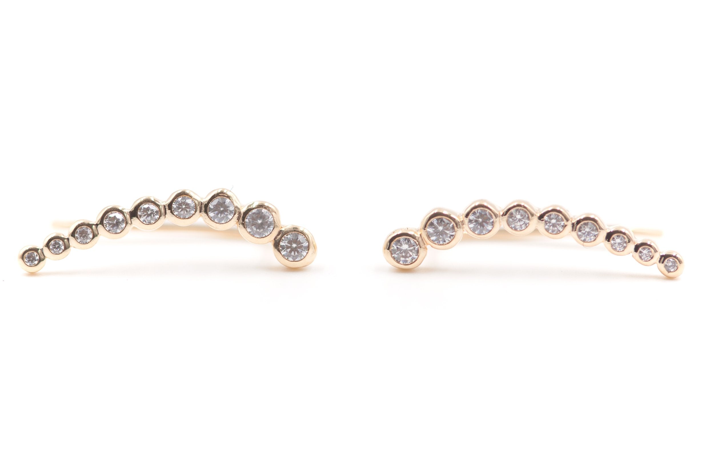 Ohrklemme mit Zirkonia Vergoldet - Ear Climber | Shop Nory