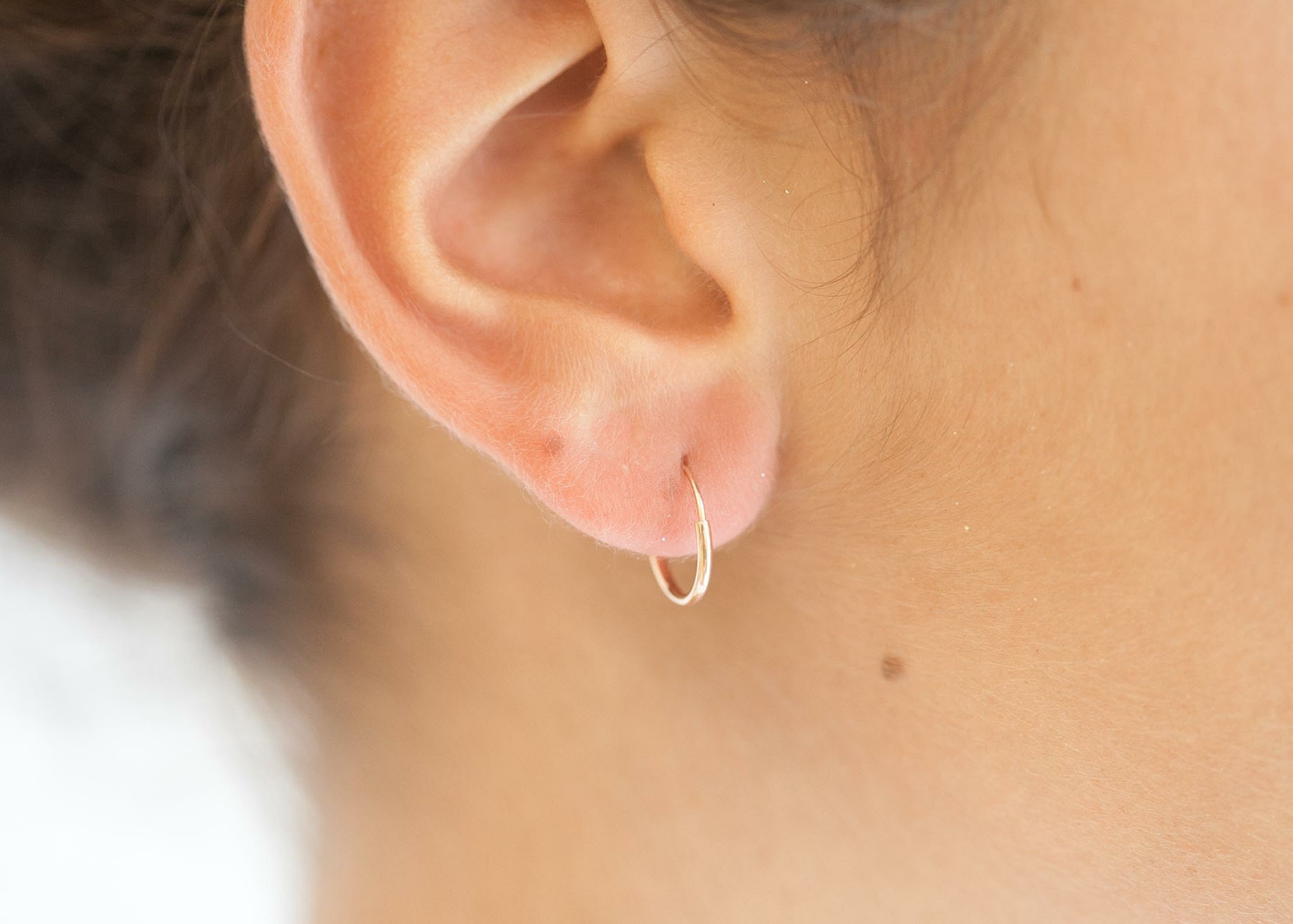Kleine Ohrringe Creolen 13mm Rosévergoldet | Shop Nory