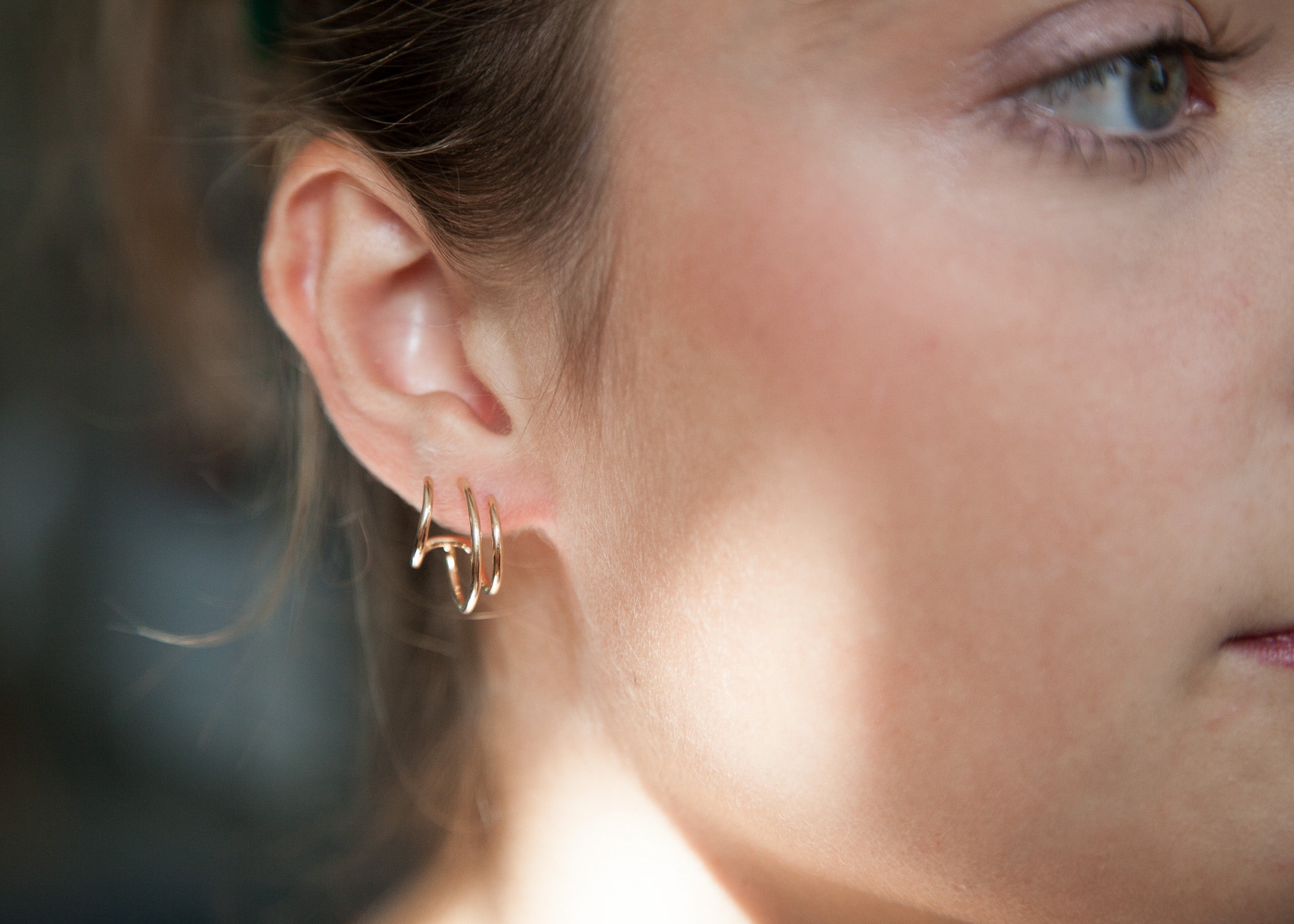 Ohrringe Dreifach Creolen Vergoldet | Shop Nory