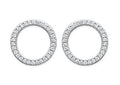 Ohrringe Ohrstecker Kreis mit Zirkoniasteinen aus Silber | Shop Nory