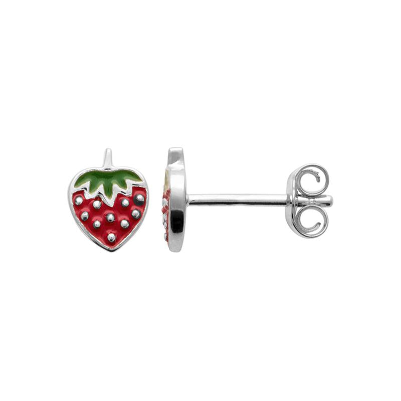 Ohrstecker Erdbeeren Kinder Ohrringe aus 925 Silber | Shop Nory