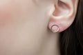 Ohrstecker Kreis Vergoldet - Ohrringe Rund für Damen | Shop Nory