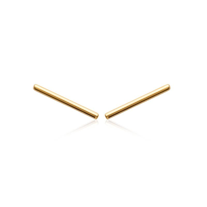 Ohrringe Stäbchen Vergoldet - Stab Ohrstecker für Damen | Shop Nory