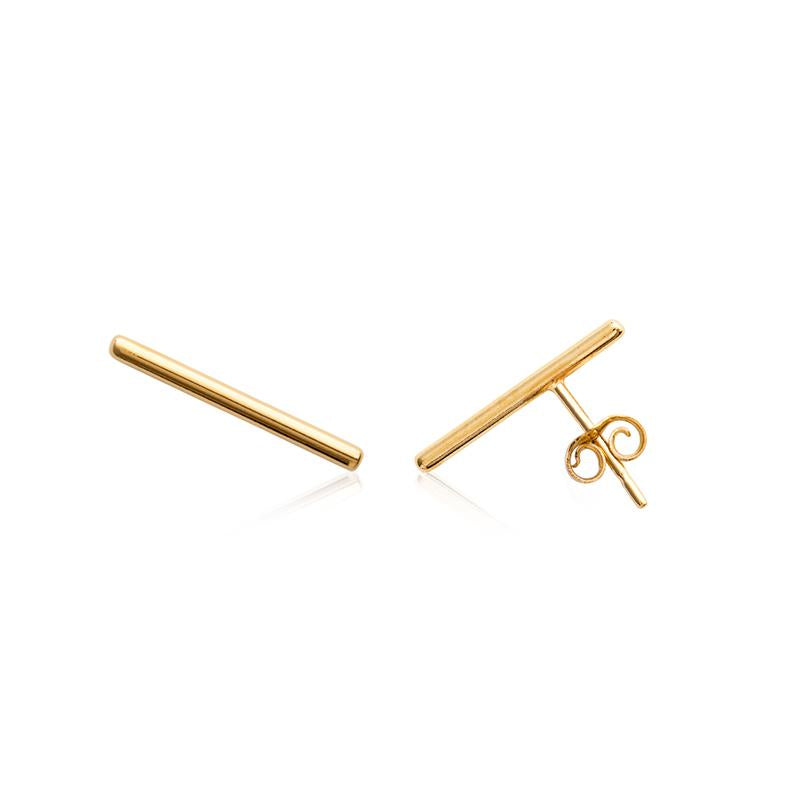 Ohrringe Stäbchen Vergoldet - Stab Ohrstecker für Damen | Shop Nory