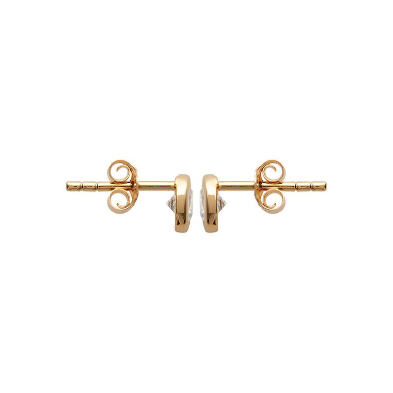 Ohrstecker mit Zirkonia Vergoldet - Ohrringe Solitär für Damen | Shop Nory