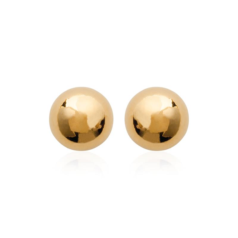 Puristische Ohrstecker Kugel 4mm Vergoldet - Ohrringe für Damen | Shop Nory