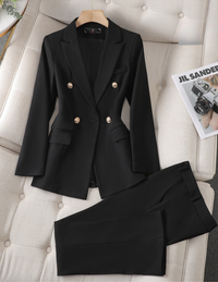 Schwarzes Blazer-Set