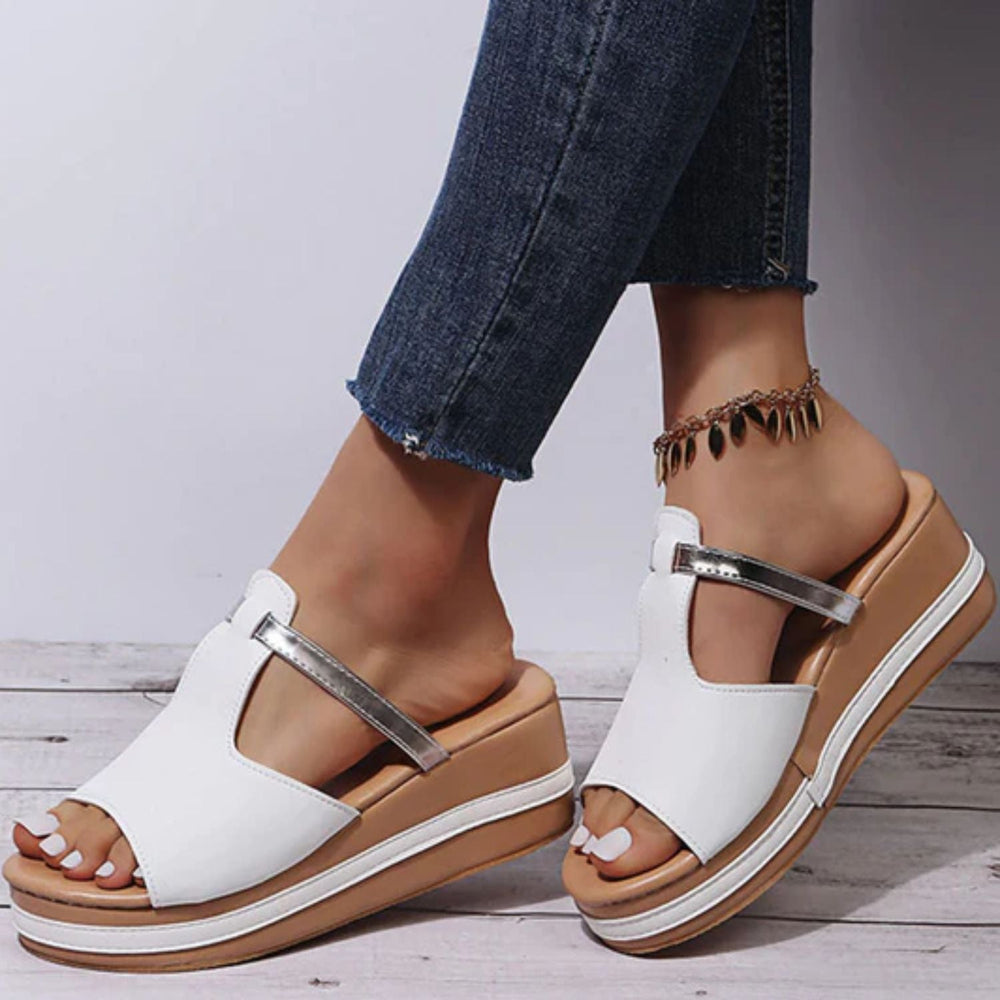 Stylische, Orthopädische Sandalen mit Hohem Absatz