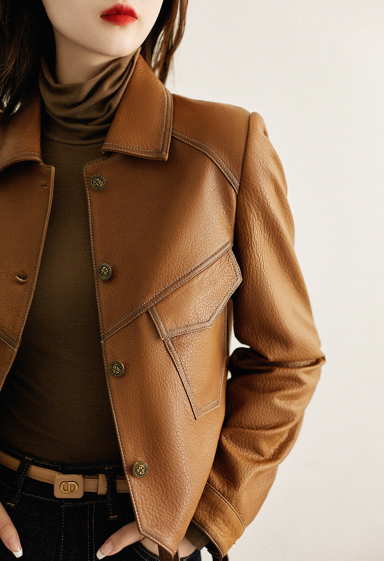 Elegante Lederjacke