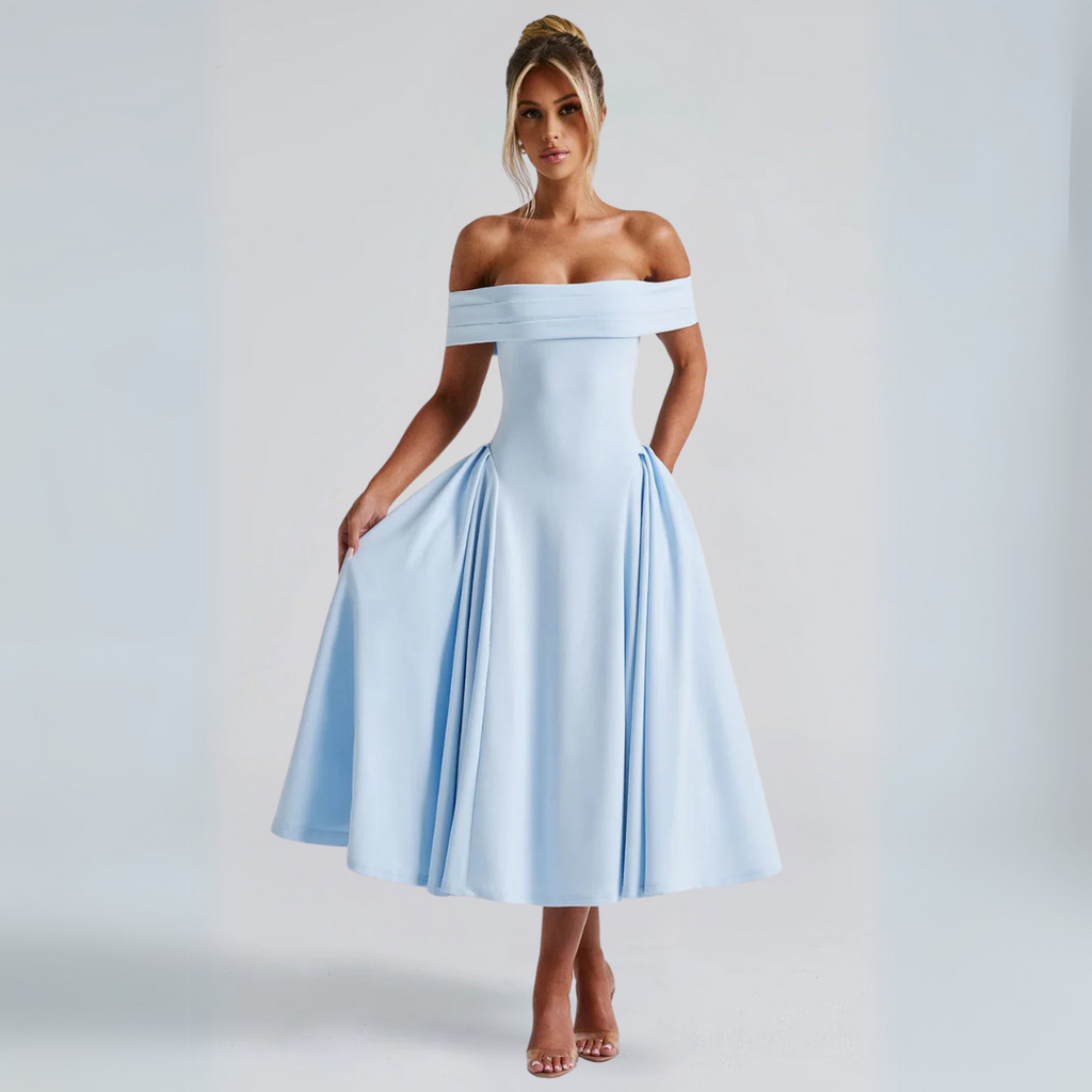 Midi-Kleid Elegant Blau