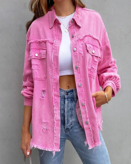 Shopnory | Zerrissene Jeansjacke