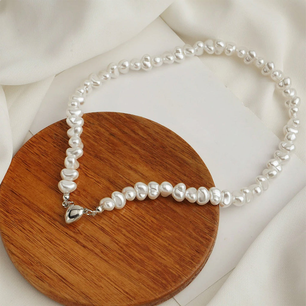 Perlenkette Choker Herzanhänger Halskette | Shop Nory