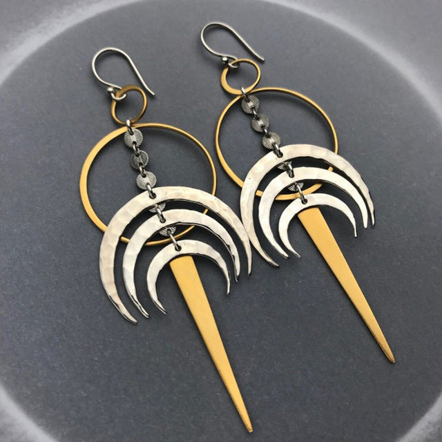 Spiralohr | Geometrisch unregelmäßige Schlangenohrringe | Shop Nory