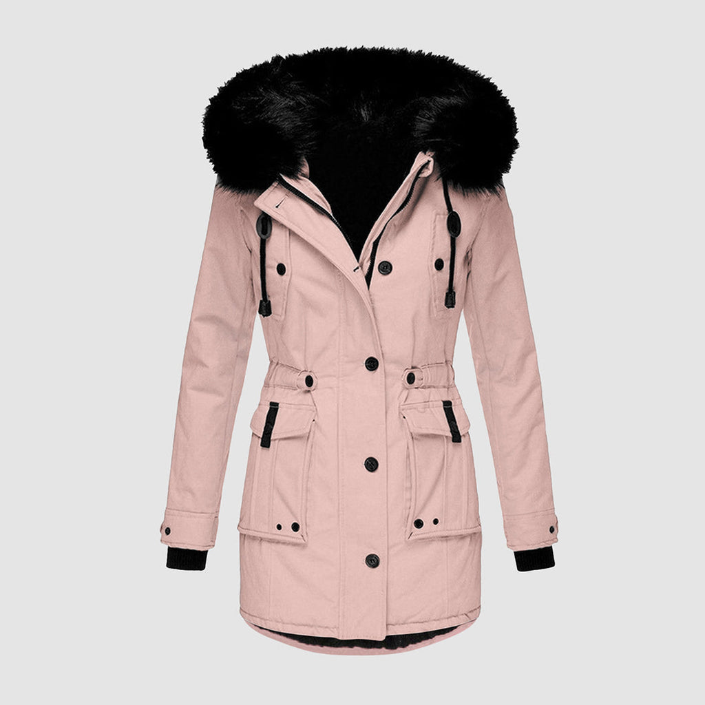 Wasserdichte Winterjacke mit Kapuze für Damen