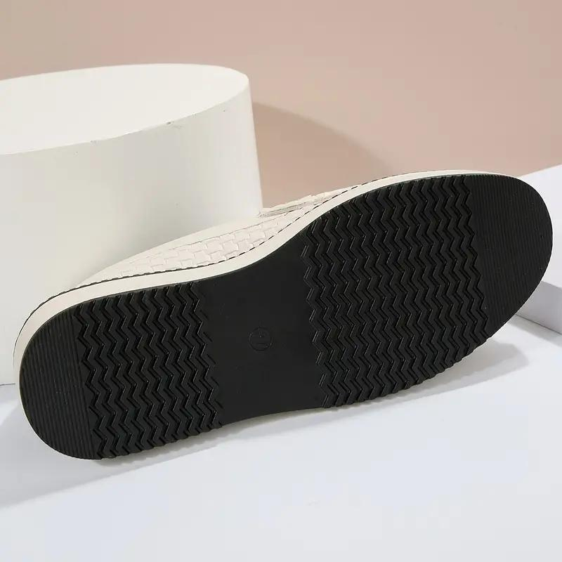 Plattform Loafers - Geflochten - Bequem - Damenschuhe - Slipper Shopnory