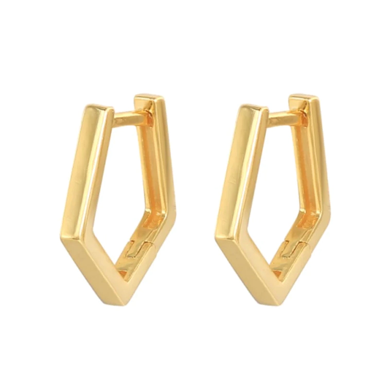 925 Sterling Silver Polygon Hoop Ohrringe | Shop Nory