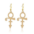 Prinz RIP Gedenk-Symbol Goldplattierte Hakenohrringe | Shop Nory