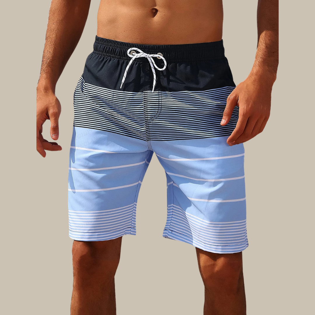 ShopNory | Schnell Trocknende Colorblock Badehose mit Stretch