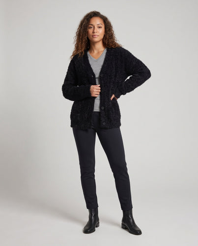 Damen Flauschiger Oversize‑Strickcardigan mit Teddyoptik und offener Front Shop Nory