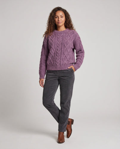 Damen Grobgestrickter Zopf‑Pullover mit Mohair‑Optik Shop Nory