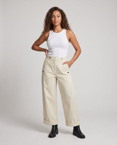 Damen Hochtaillierte weite Cargohose mit Oversize-Taschen und entspanntem Baggy-Schnitt Shop Nory