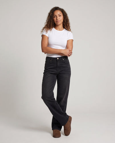 Damen Hochtaillierte Wide-Leg-Jeans mit weitem Bein und Five-Pocket-Design Shop Nory