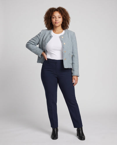 Damen Kurzgeschnittener Bouclé-Cardigan mit goldfarbenen Zierknöpfen und weicher Struktur Shop Nory
