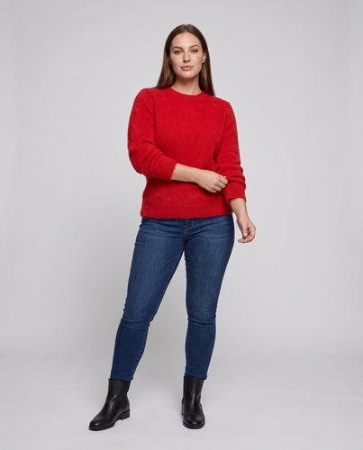 Damen Kuscheliger Effektgarn-Pullover mit Mohair-Optik und Oversize-Ärmeln Shop Nory