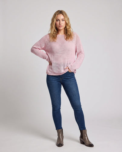 Damen Lässiges Strick-Set aus Oversize-Pullover und gerafftem Midirock Shop Nory
