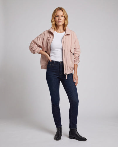 Damen Leichte Oversize-Utility-Jacke mit Stehkragen und Zwei-Wege-Reißverschluss Shop Nory