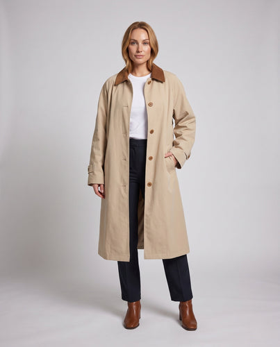 Damen Leichter Oversize-Trenchcoat mit Hemdkragen und geradem Schnitt Shop Nory