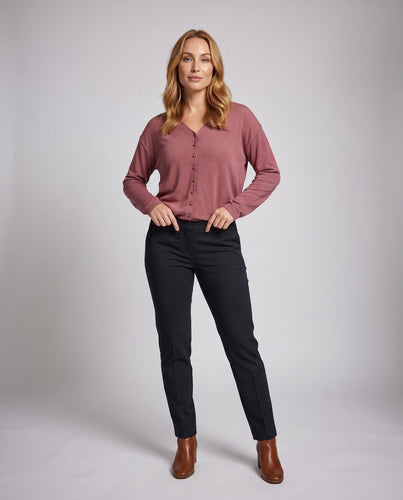 Damen Leichter V-Ausschnitt-Cardigan mit Stoffknöpfen und lockerer Oversize-Silhouette Shop Nory