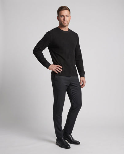 Herren Langarmshirt aus geripptem Baumwoll-Mix mit relaxed Fit Shop Nory