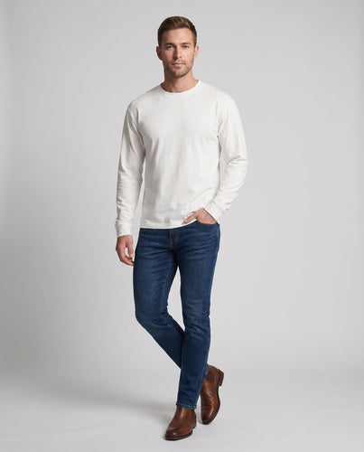 Herren Langarmshirt aus Waffelstrick mit Rundhals und relaxed Fit Shop Nory
