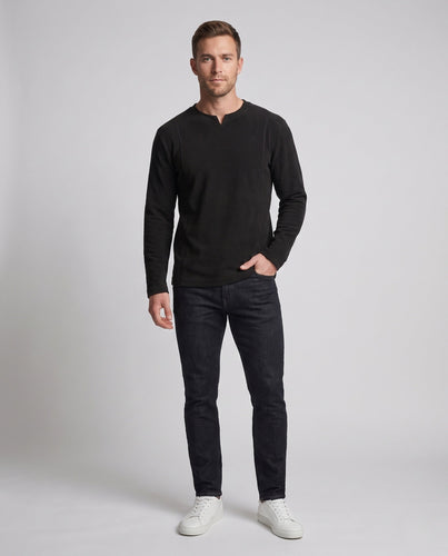 Herren Minimalistisches Rundhals‑Sweatshirt mit Raglannähten und feiner V‑Kerbung Shop Nory