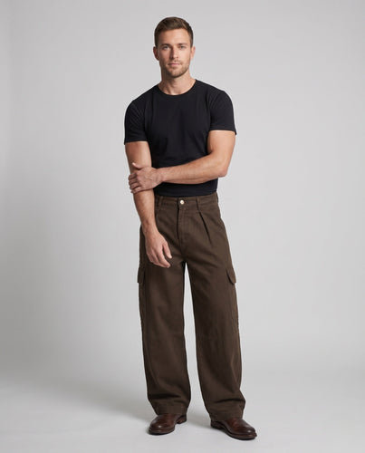 Herren Relaxed-Workwear-Hose aus robustem Canvas mit Kniepaneelen und Mehrfach-Taschen Shop Nory
