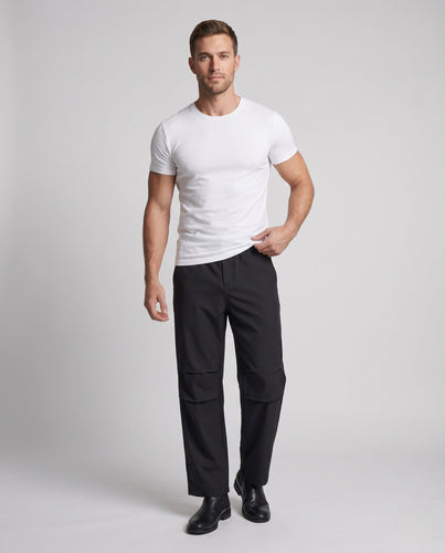 Herren Relaxte Wide‑Leg-Hose aus technischem Stretch‑Twill mit cleanem Bund Shop Nory