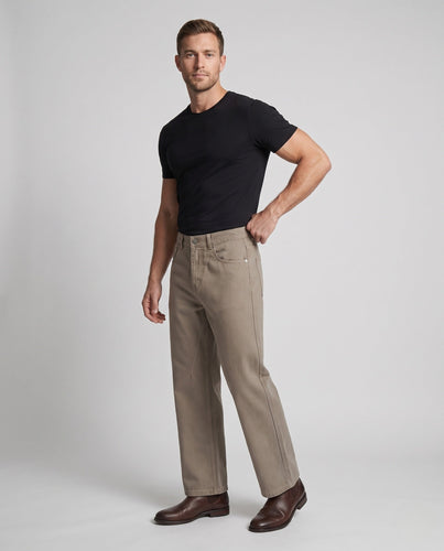 Herren Weite Baumwoll-Twill-Hose mit weitem Bein und geradem Schnitt Shop Nory