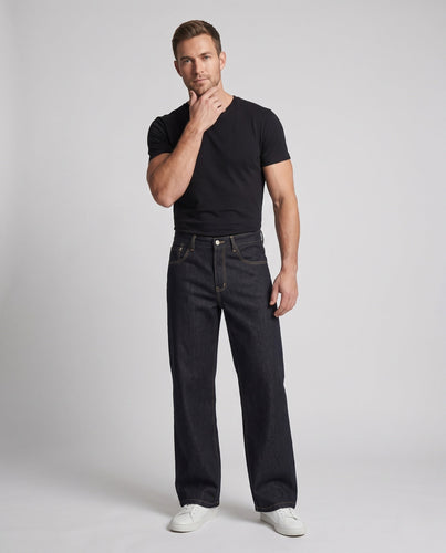 Herren weite Oversized Denimhose im Baggy-Schnitt mit hohem Bund Shop Nory