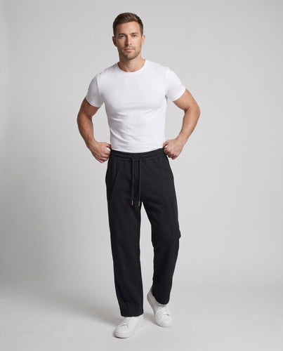 Herren Weite Plissée-Loungehose mit Tunnelzug und Bügelfalte Shop Nory