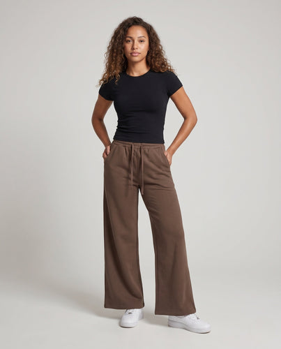 Damen Weite Jogginghose mit hohem Bund und Kordelzug Shop Nory