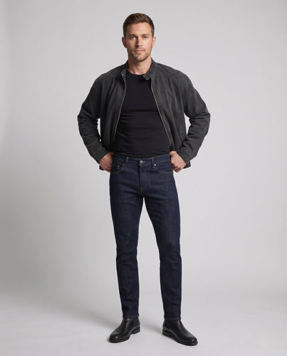Herren Oversize-Jeansjacke mit Stehkragen und Zwei-Wege-Reißverschluss Shop Nory